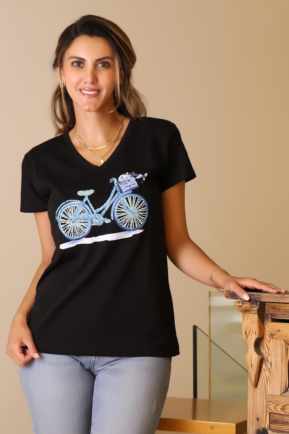 LADERRA34-2Y5 LADERRA TSHIRTSİYAH