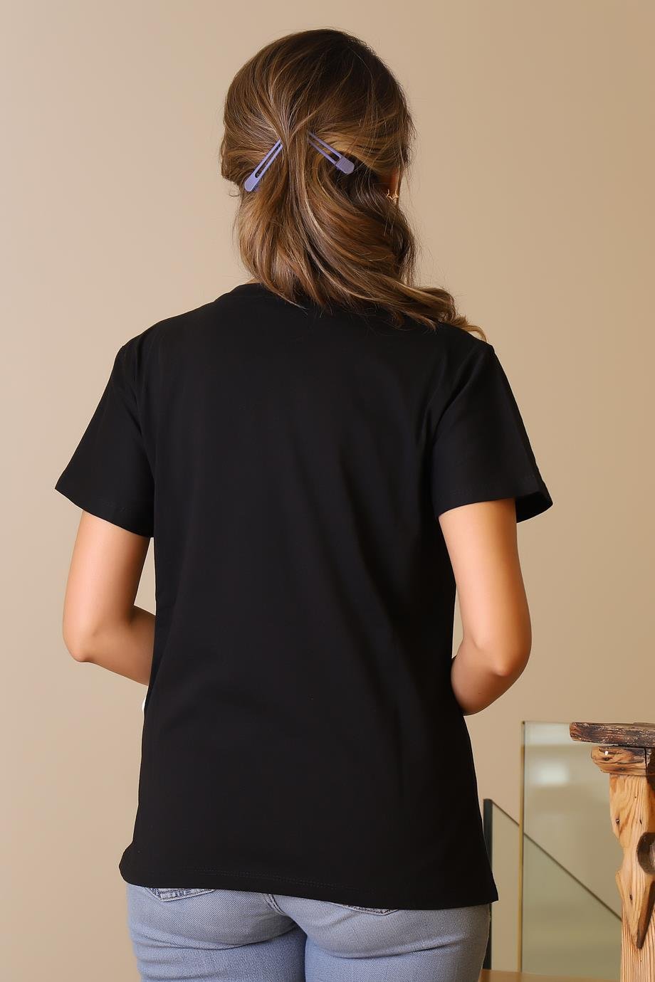 LADERRA42-2Y5 LADERRA T-SHIRTSİYAH