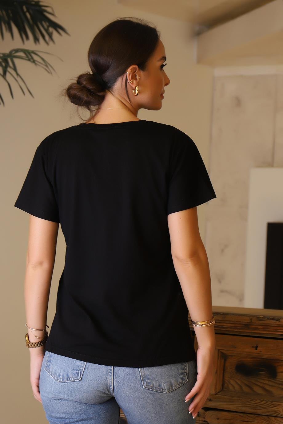 LADERRA59-2Y4 LADERRA T-SHIRTSİYAH