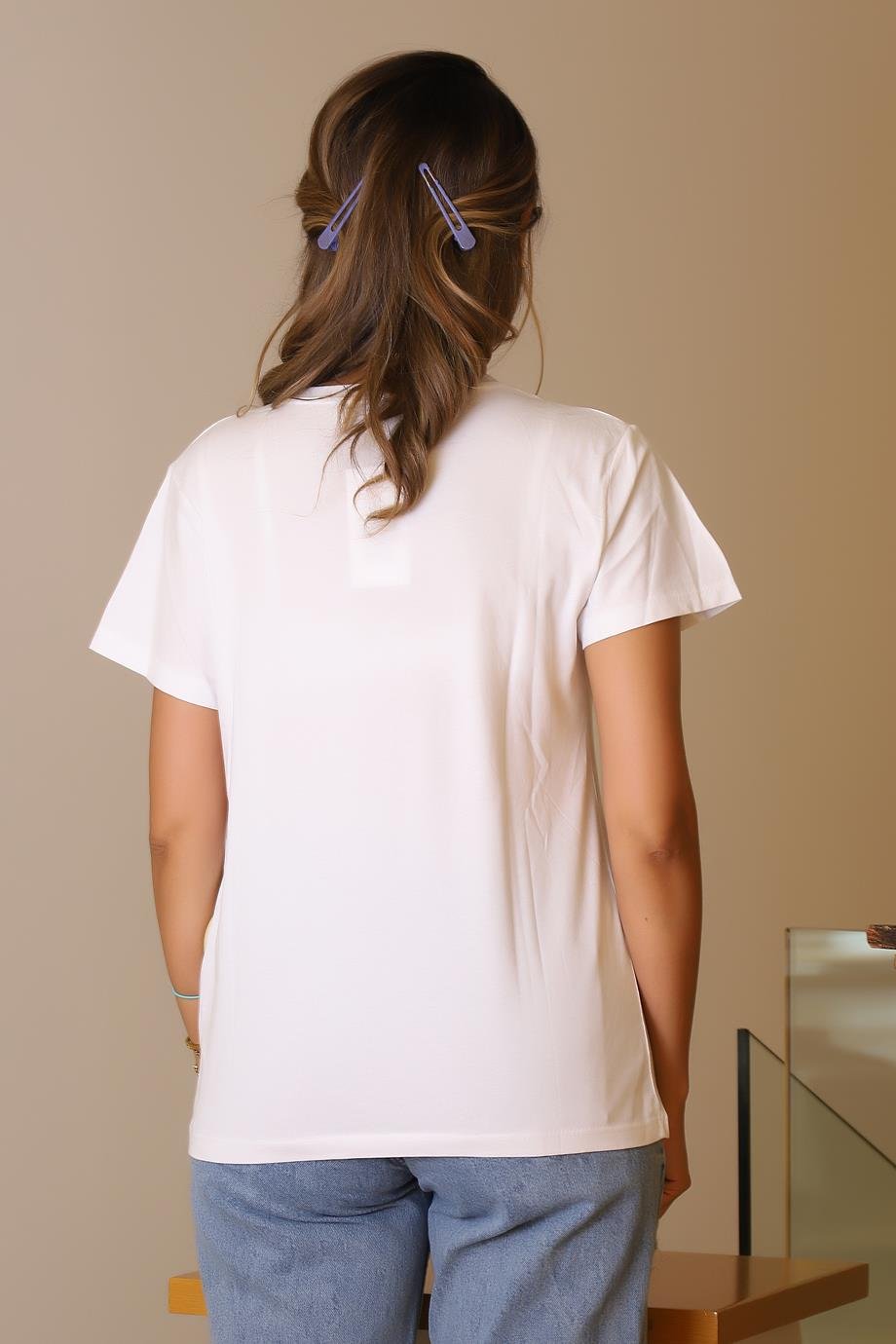 LADERRA98-2Y5 LADERRA T-SHIRTBEYAZ