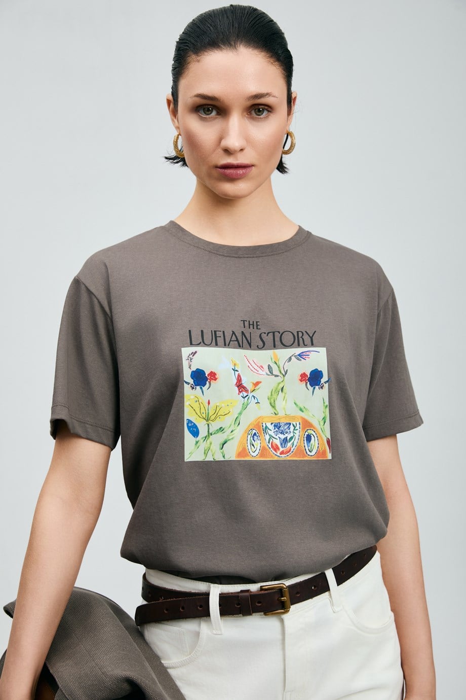 LUFİAN BAYAN121020040 POLY-2Y6 LUFIAN T-SHIRT-VİZON
