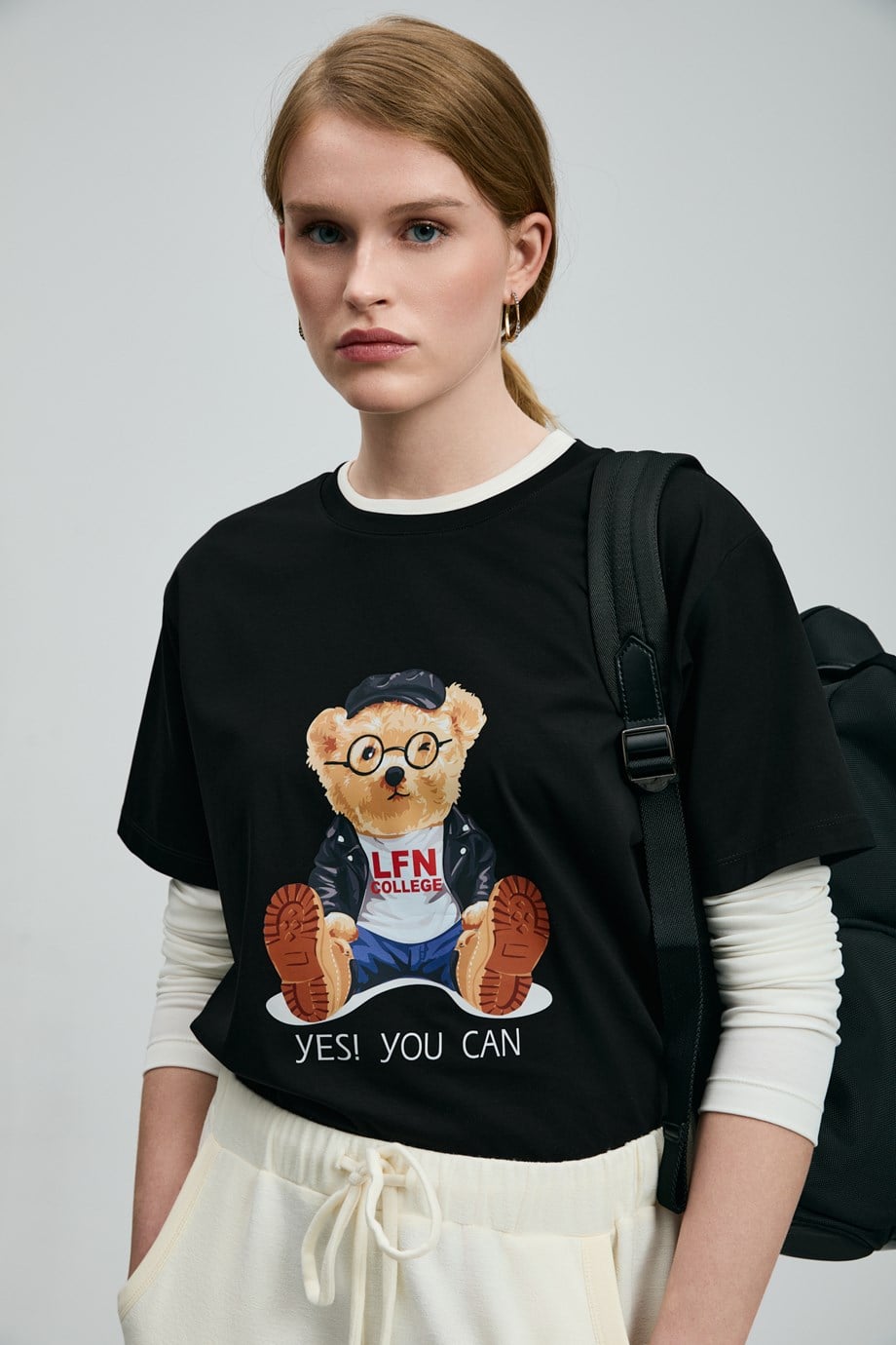 LUFİAN BAYAN121020042 RUBY-2Y6 LUFIAN T-SHIRT-SİYAH