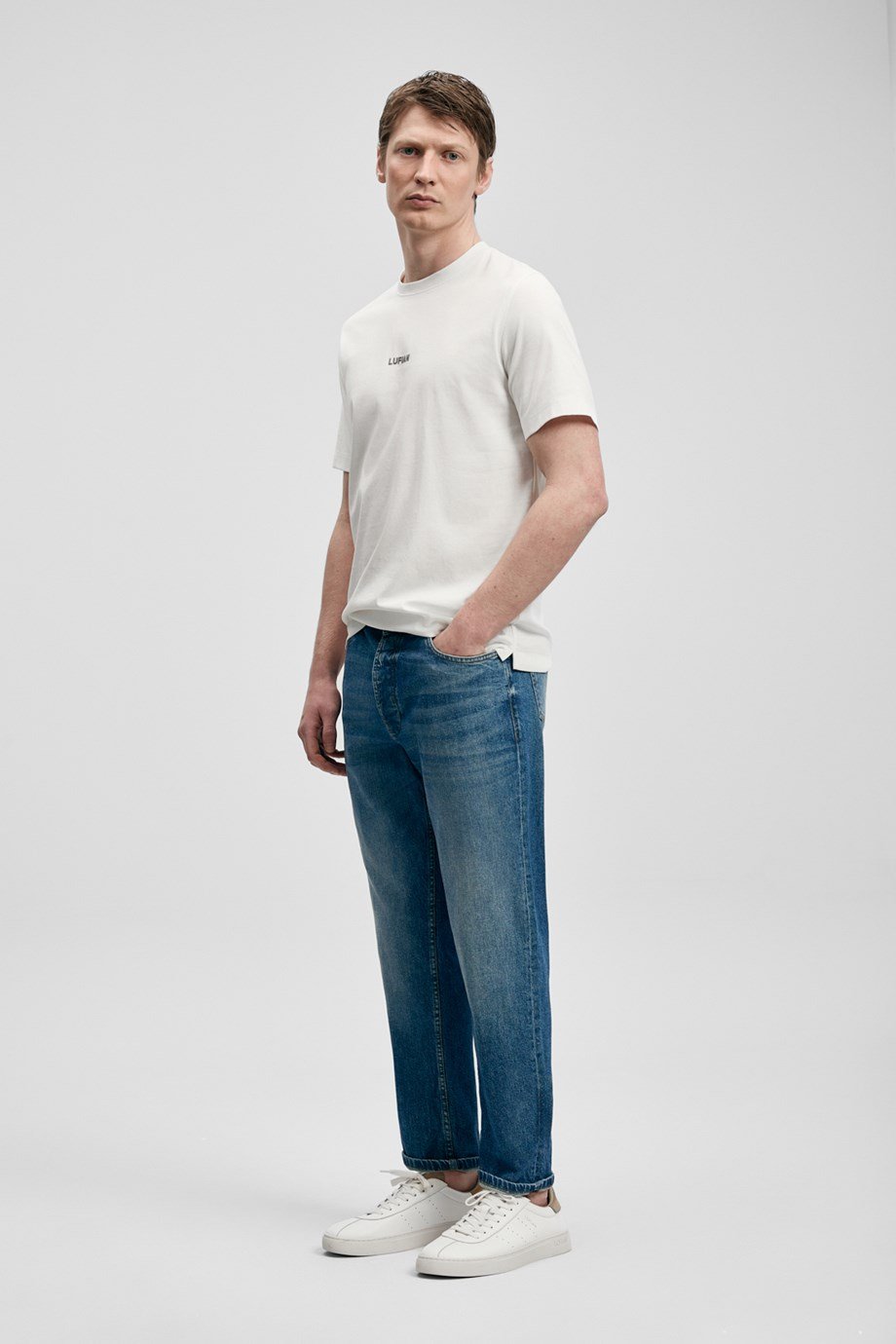 LUFİAN ERKEK111020322 MARCUS-2Y6 LUFIAN T-SHIRT-KIRIK BEYAZ