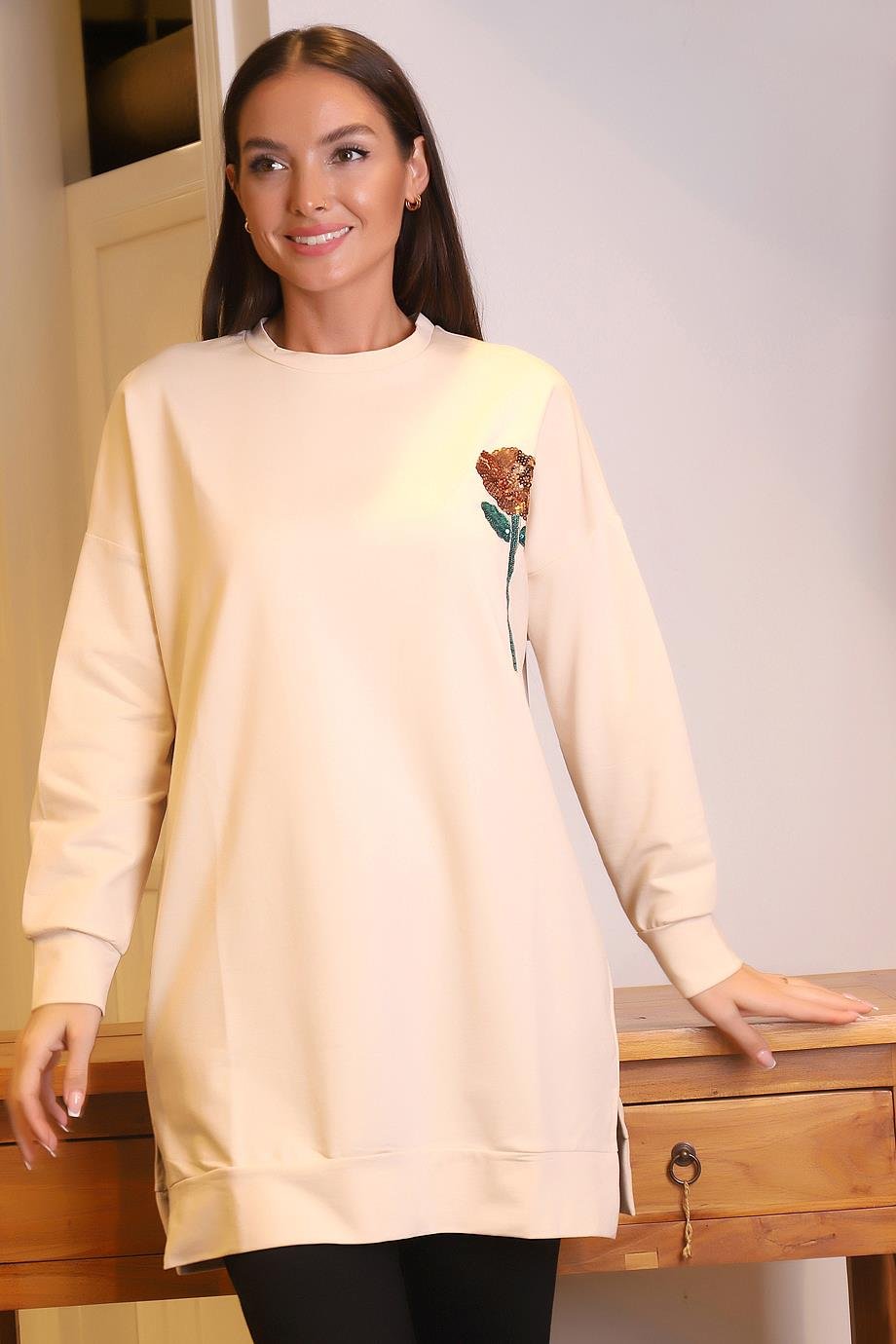 MAGAZİN6972-2K4 MAGAZİN SWEATBEJ