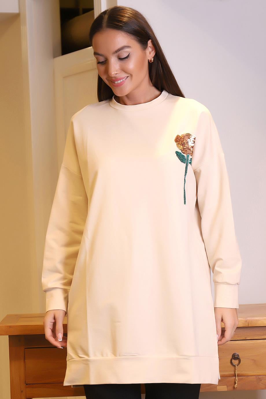 MAGAZİN6972-2K4 MAGAZİN SWEATBEJ
