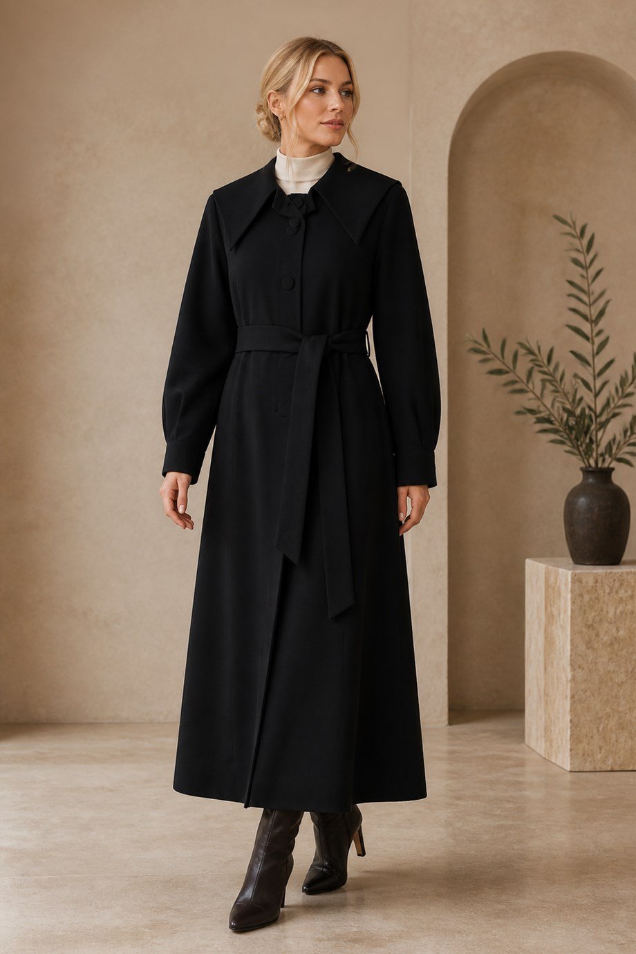 MASSİMO DONNA-İHYA828-2K7 M.DONNA TRENCH-SİYAH