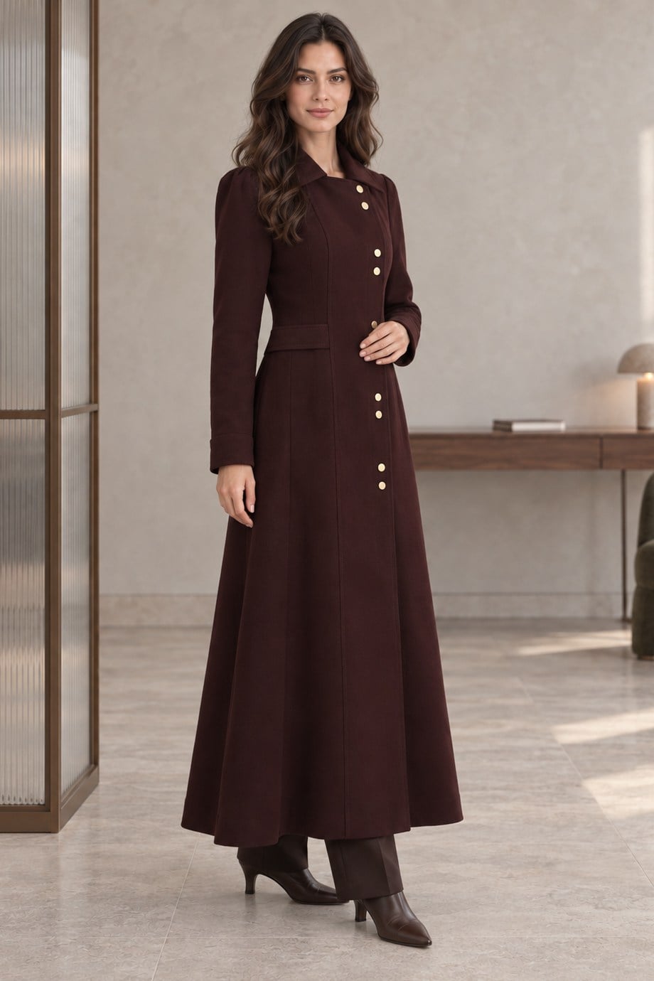 MASSİMO DONNA-İHYAKadın Mürdüm Trençkot 823-2K7