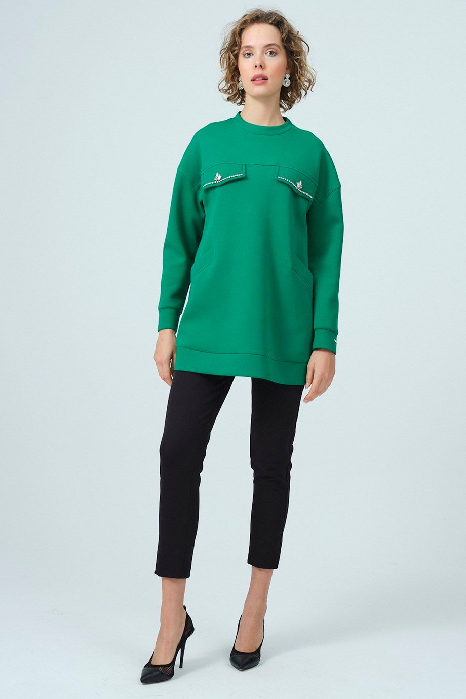 MB21.225-2K3 MOODBASİC SWEATSHIRTYEŞİL