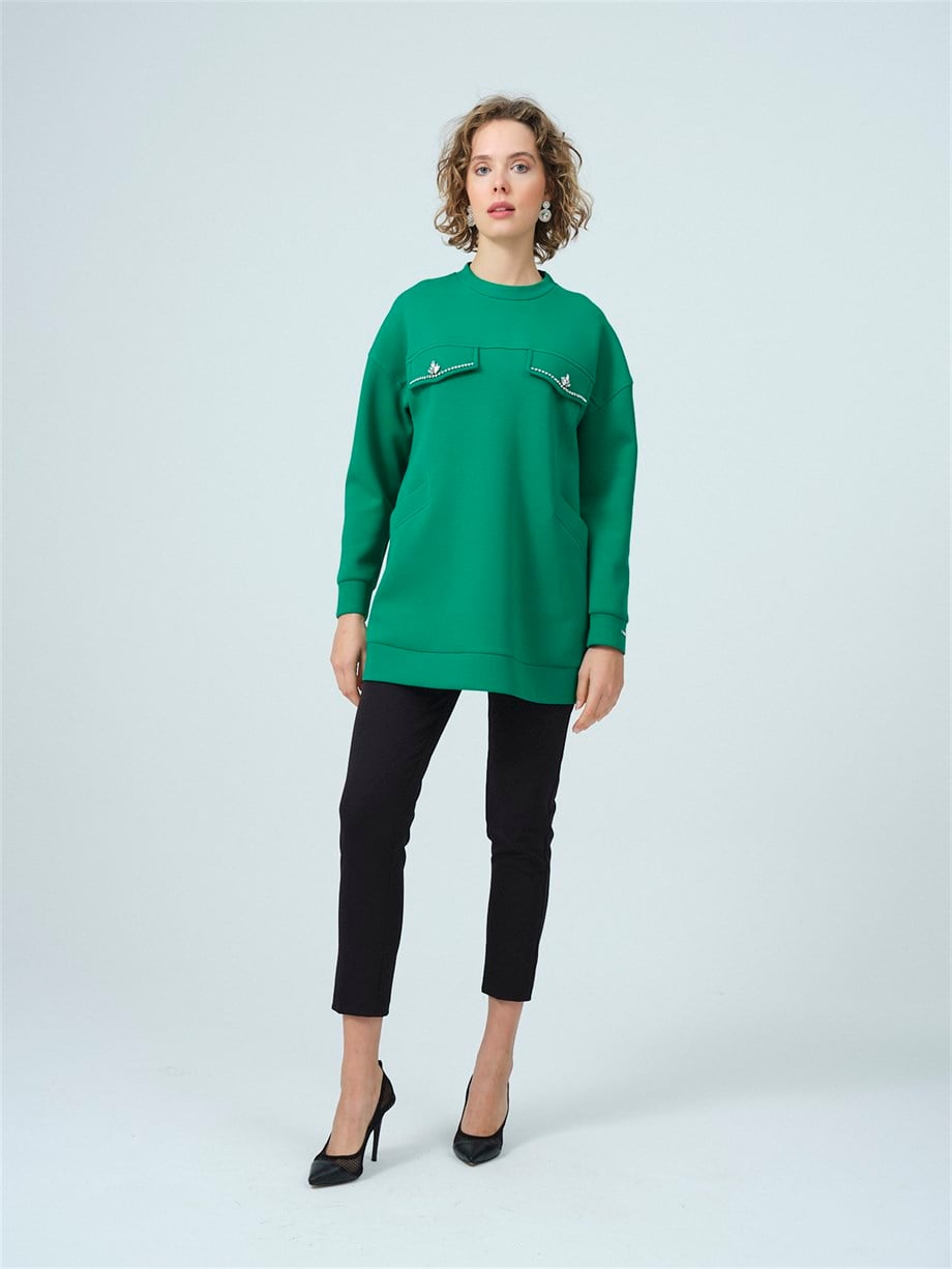 MB21.225-2K3 MOODBASİC SWEATSHIRTYEŞİL