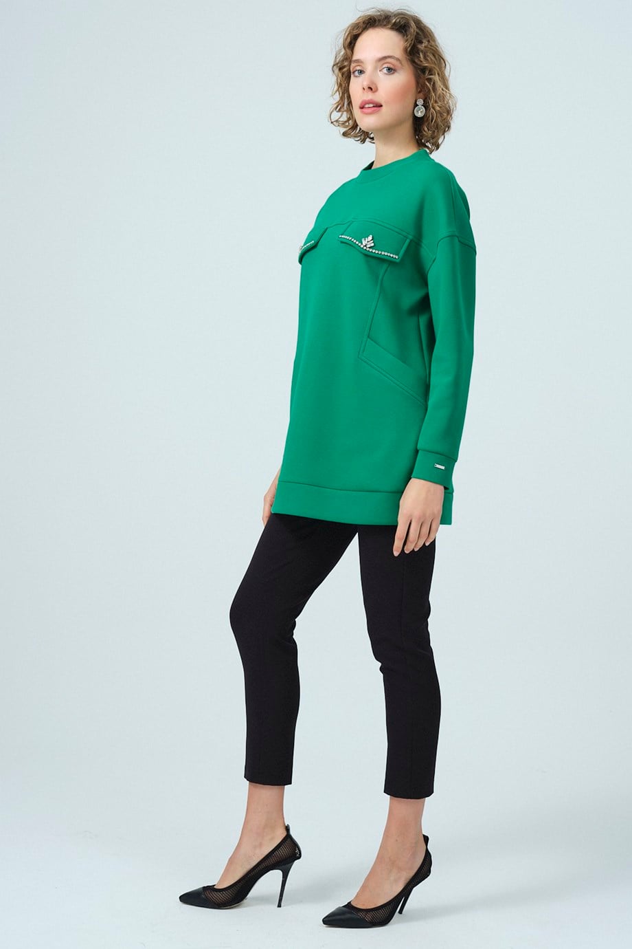 MB21.225-2K3 MOODBASİC SWEATSHIRTYEŞİL