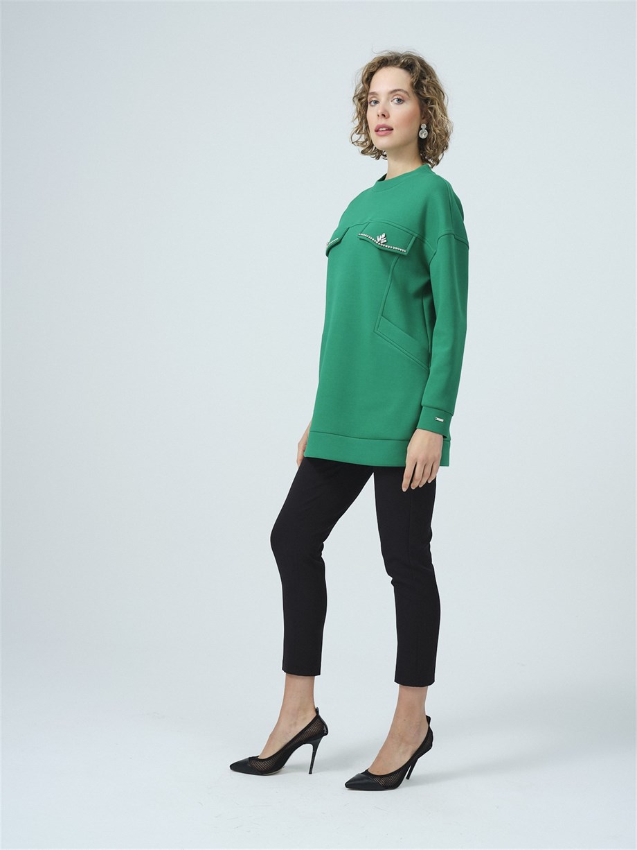 MB21.225-2K3 MOODBASİC SWEATSHIRTYEŞİL