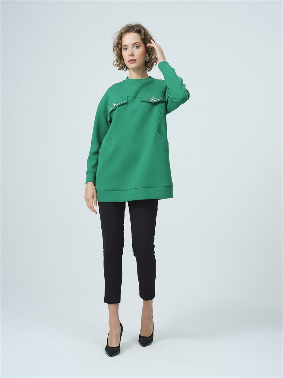 MB21.225-2K3 MOODBASİC SWEATSHIRTYEŞİL