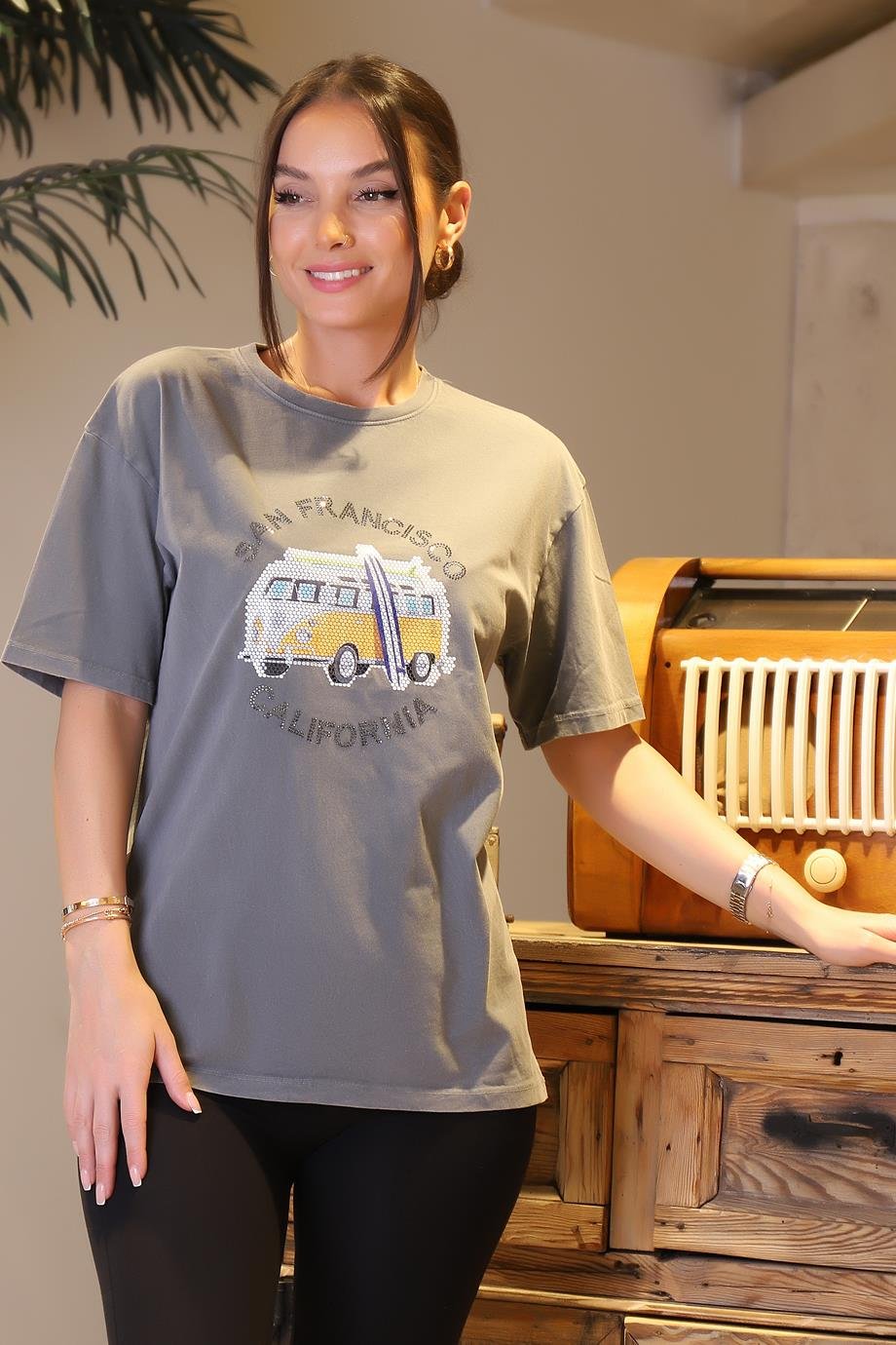 MİNT4703-2Y4 MİNT T-SHİRTGRİ