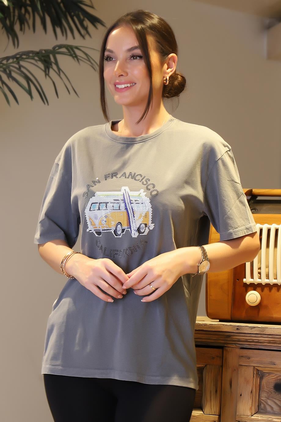 MİNT4703-2Y4 MİNT T-SHİRTGRİ