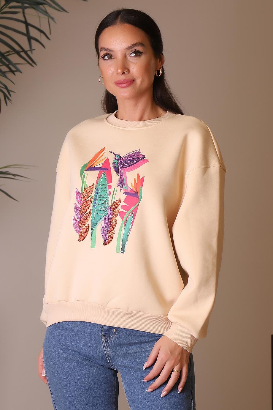 MİNT5085-2K4 MİNT SWEATBEJ