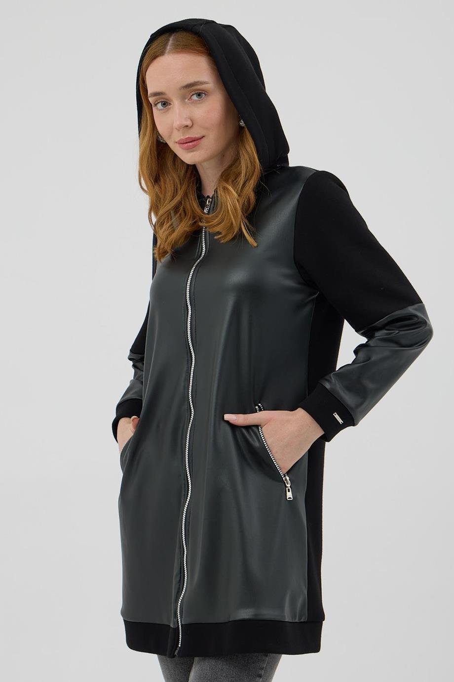 MOODBASİCFERMUARLI DERİ DETAYLI SİYAH KADIN KAP MB15.152-2K5