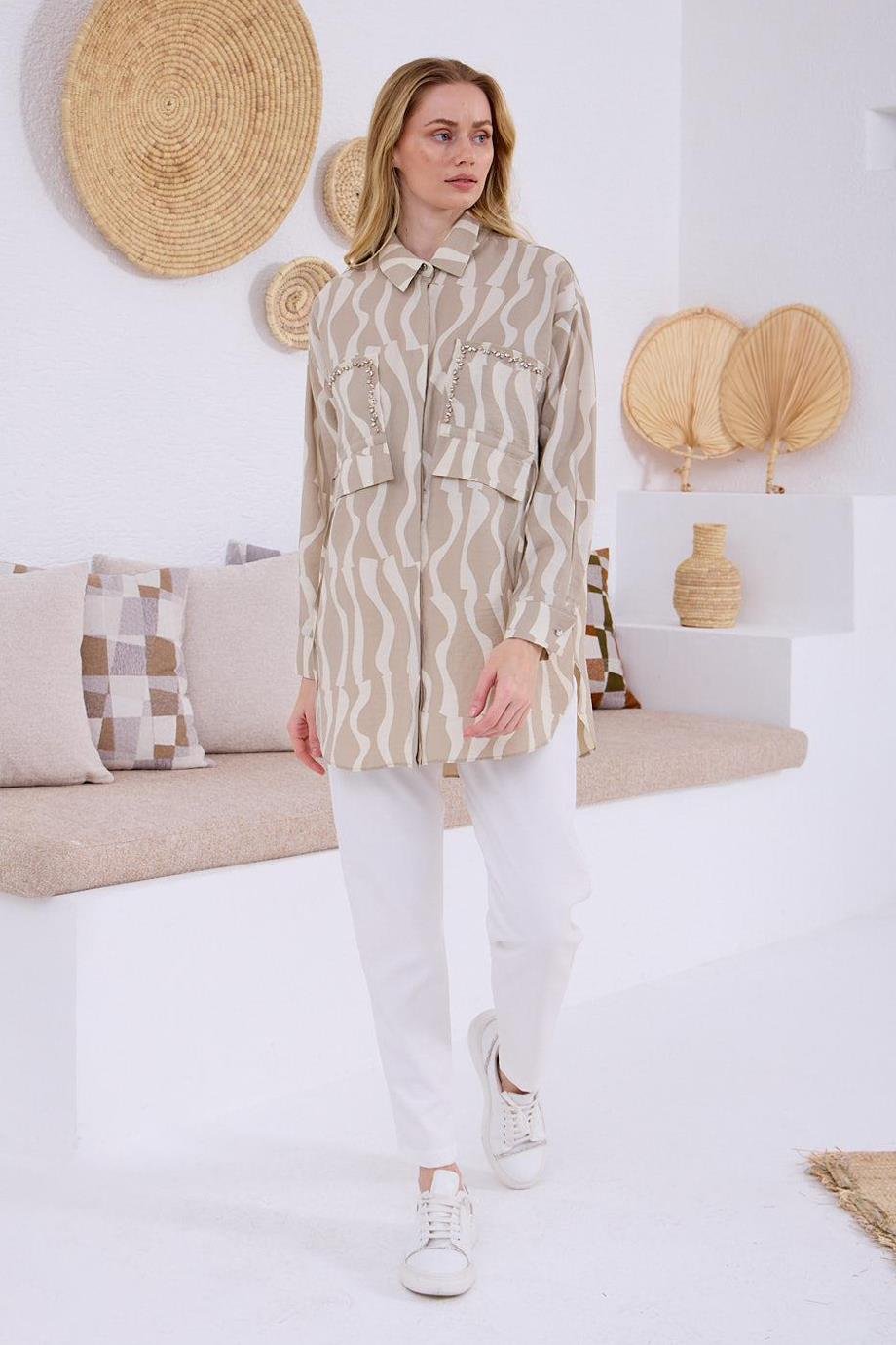 MOODBASİCMB11.277-2Y5 MOODBASİC GÖMLEKBEJ