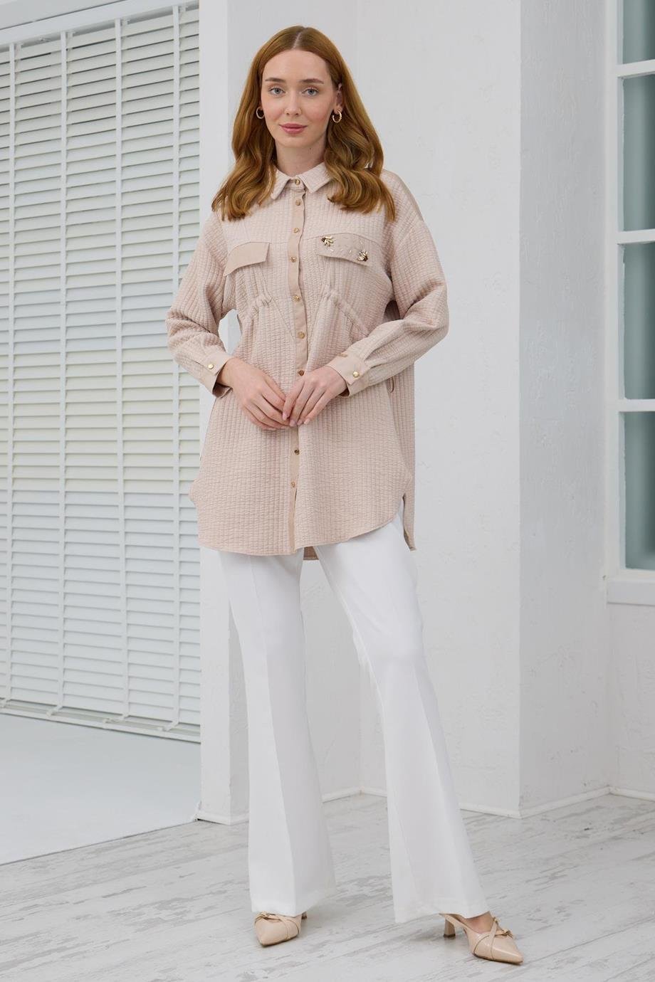 MOODBASİCMB11.242-2K5 MOODBASİC GÖMLEKBEJ