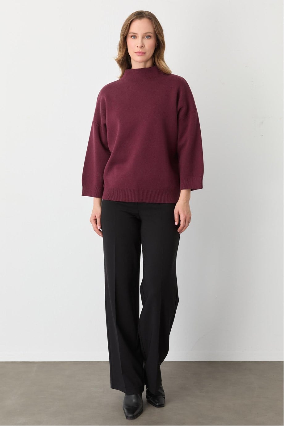 MUTLU ERTAN20140-2K7 MUTLU ERTAN BLUZ-BORDO