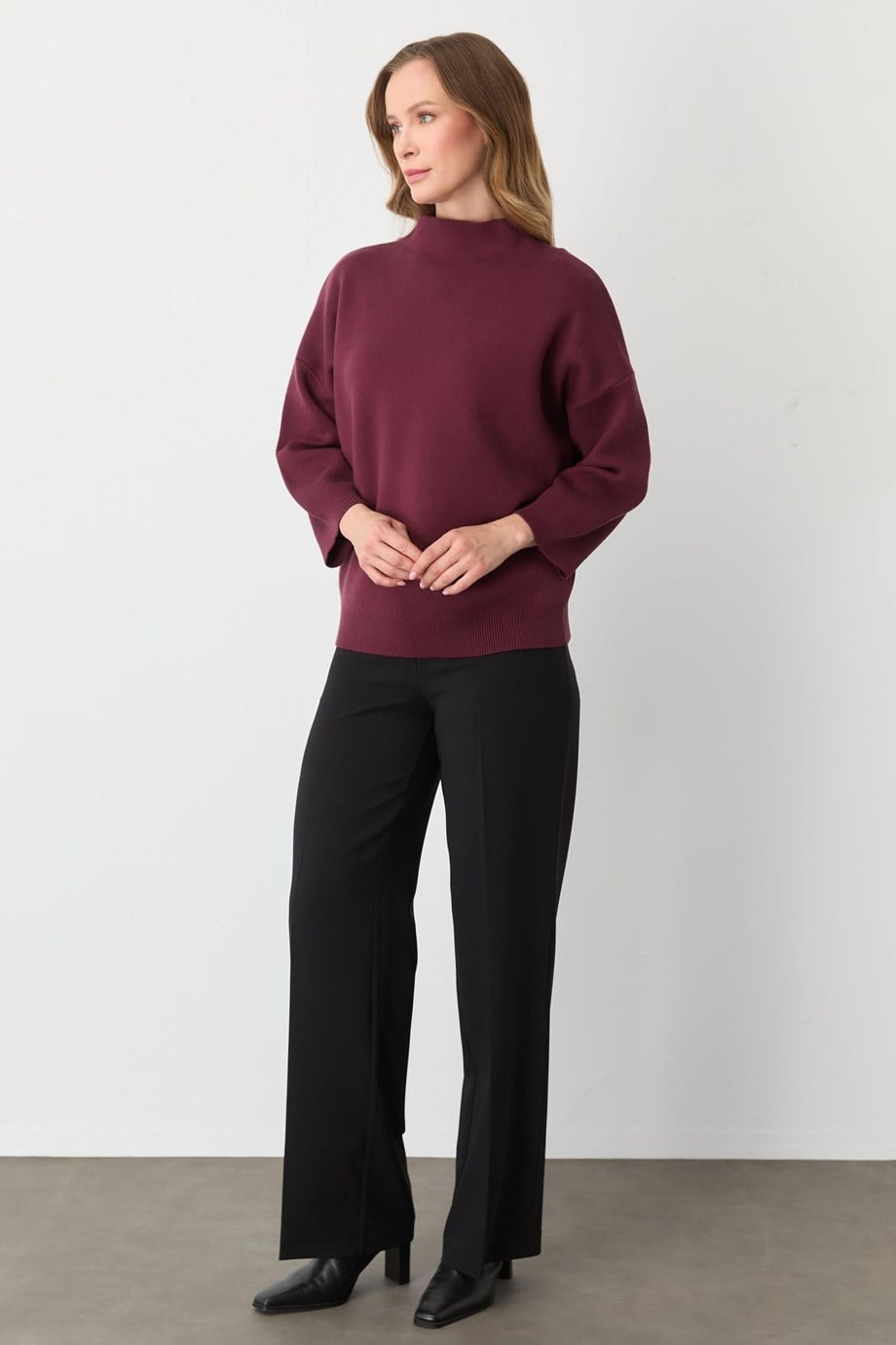 MUTLU ERTAN20140-2K7 MUTLU ERTAN BLUZ-BORDO