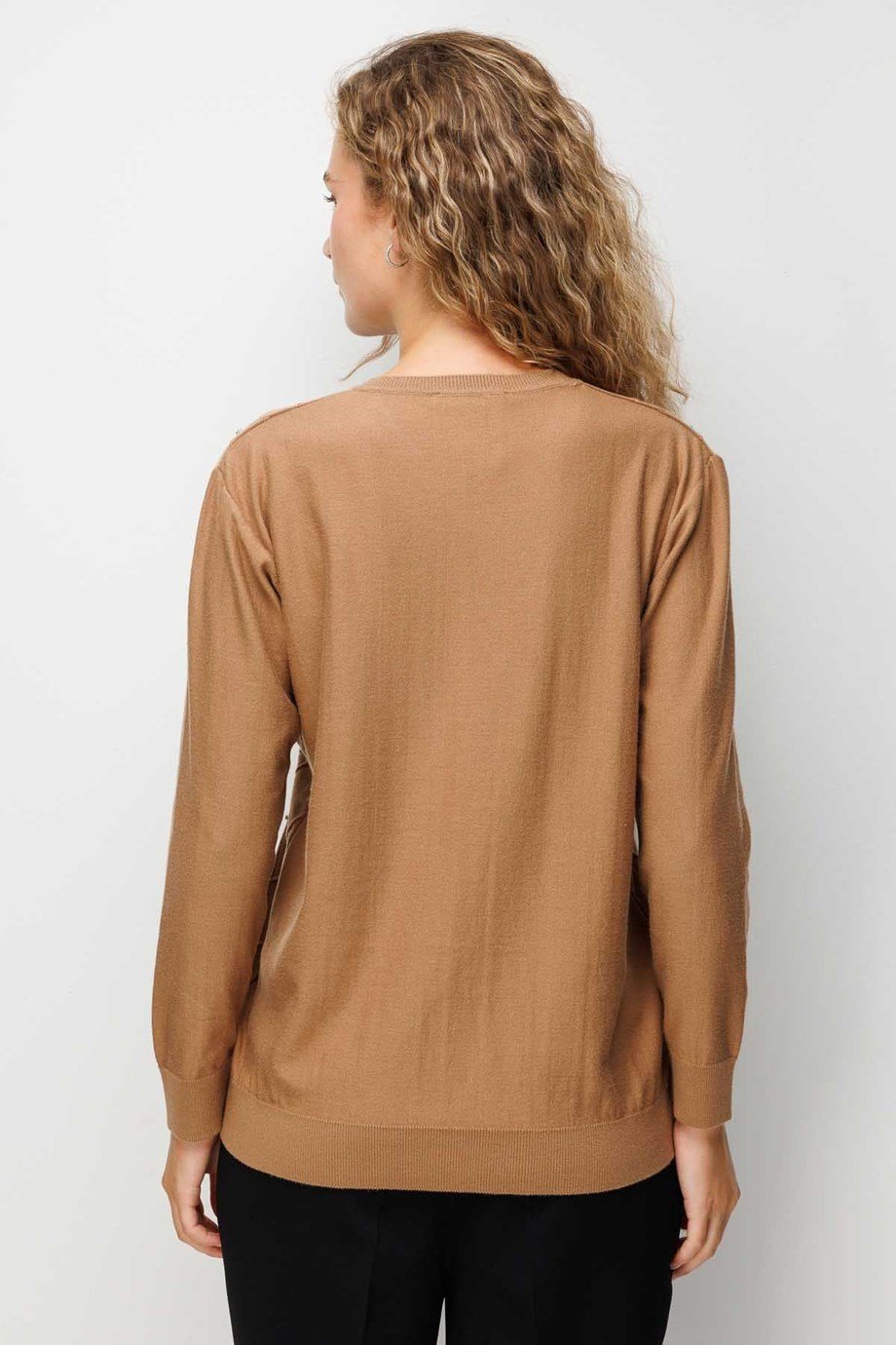 MUTLU ERTAN20363-2K7 MUTLU ERTAN BLUZ-CAMEL