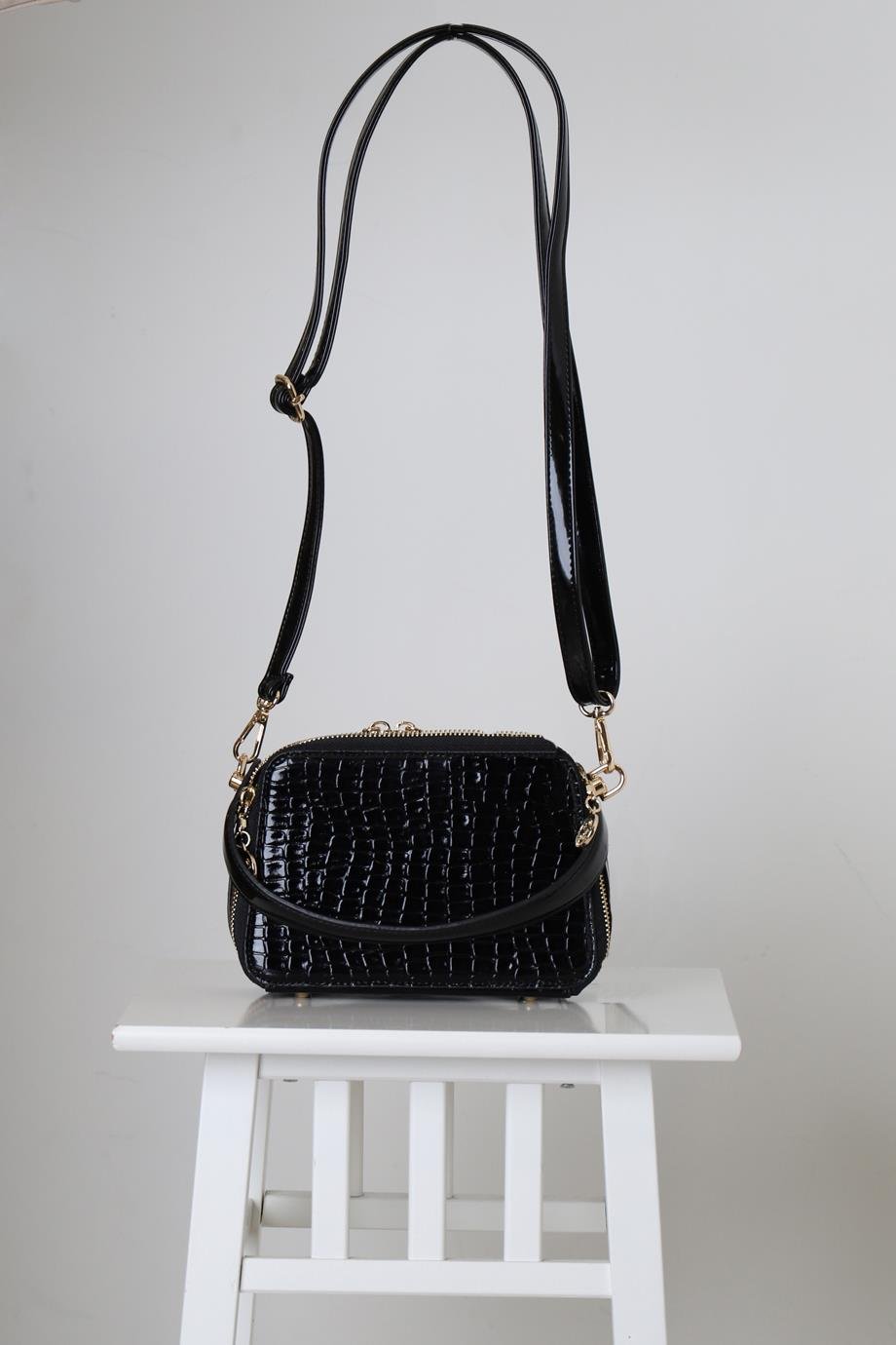 NAS ÇANTA1361-2Y4 NAS ÇANTASİYAH KROKO