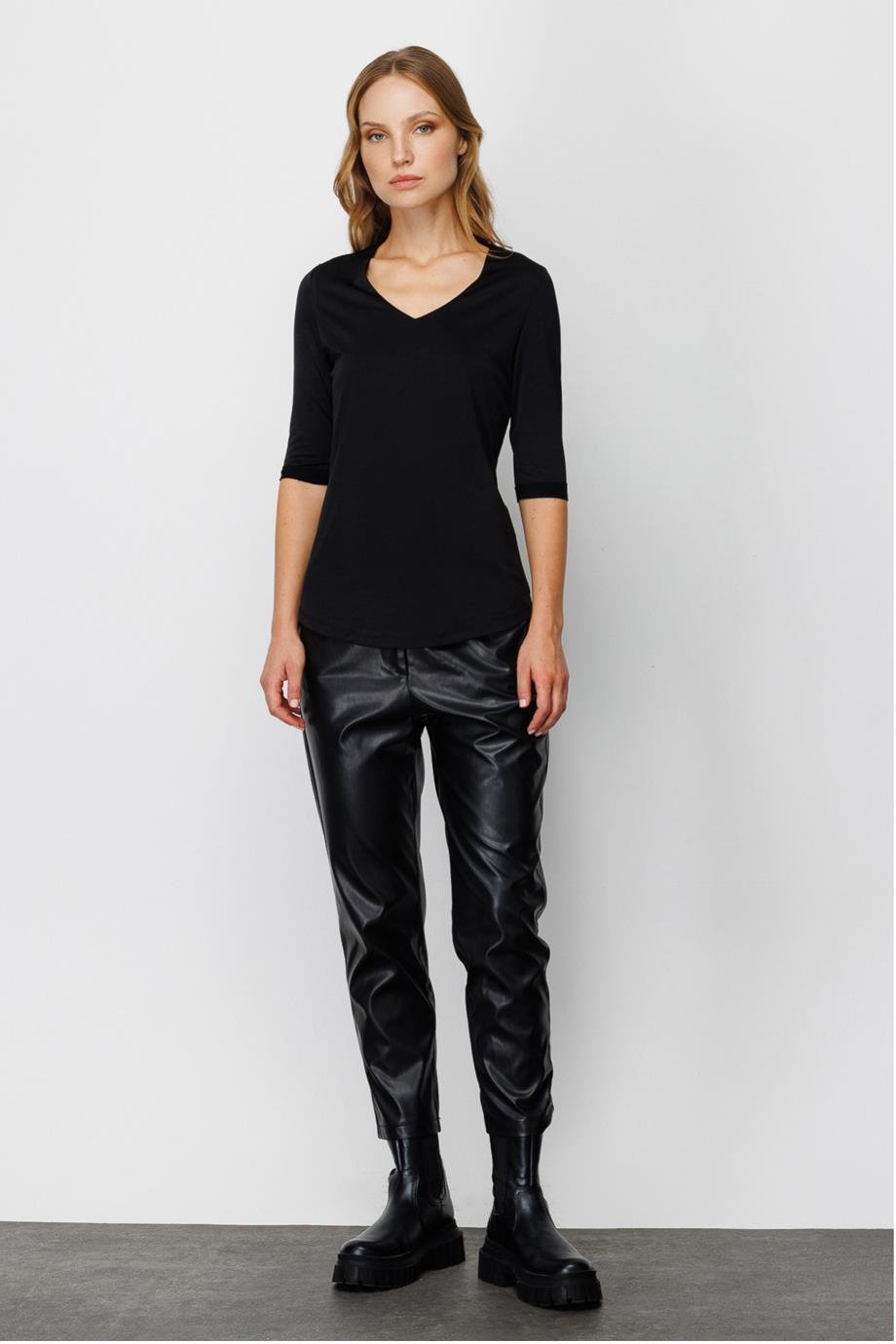 ONTEKS21352-2K4 ONTEKS BLUZSİYAH