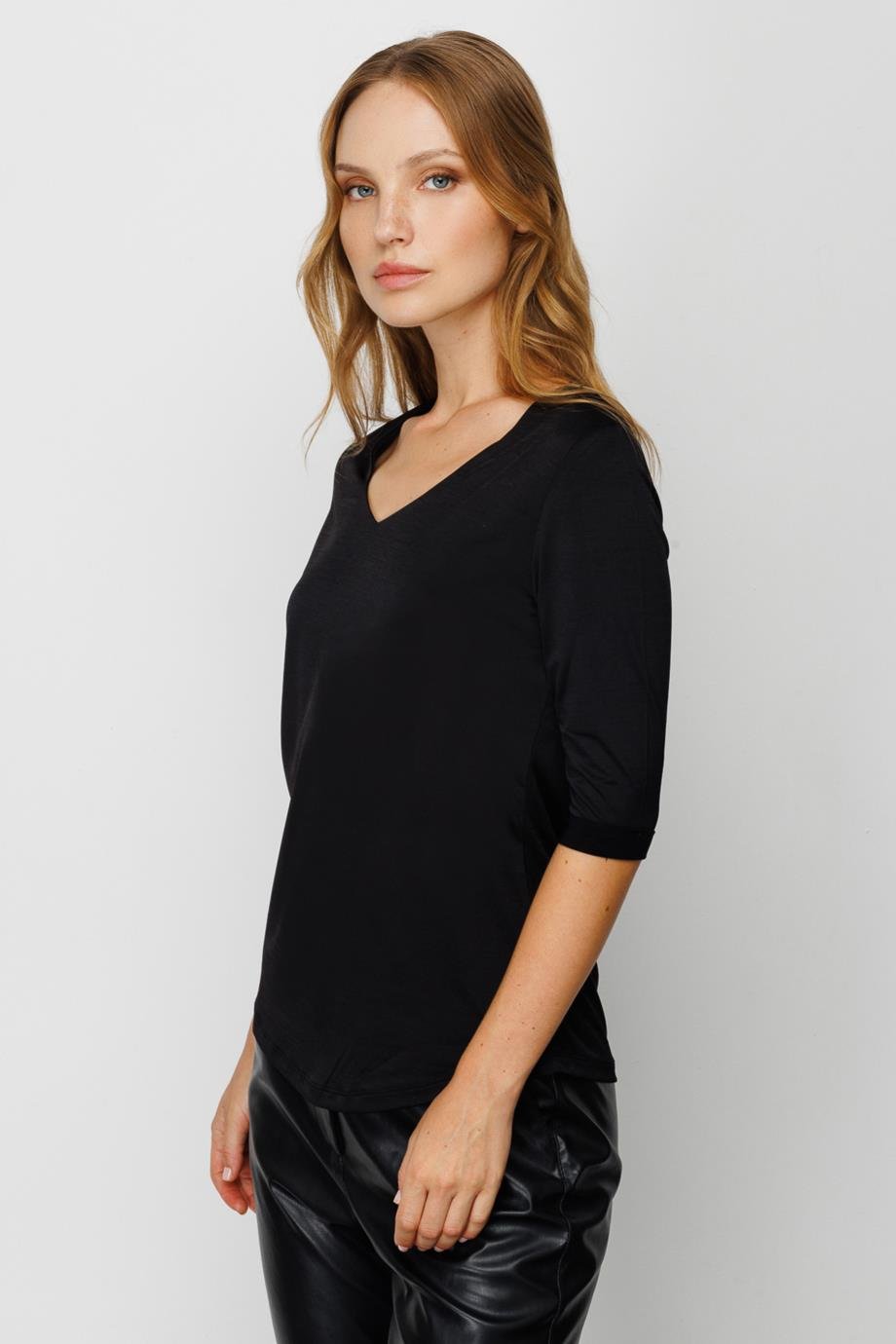 ONTEKS21352-2K4 ONTEKS BLUZSİYAH