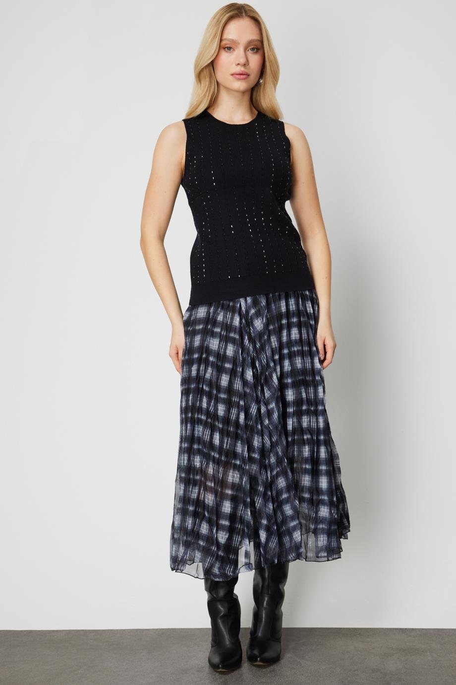 ONTEKS60310-2K6 ONTEKS BLUZ-SİYAH