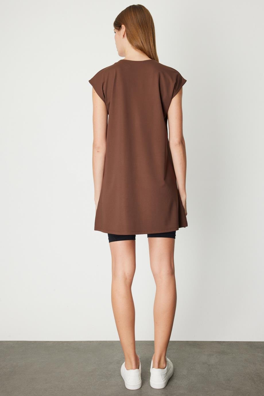 ONTEKS61419-2K6 ONTEKS TUNİK-KAHVE