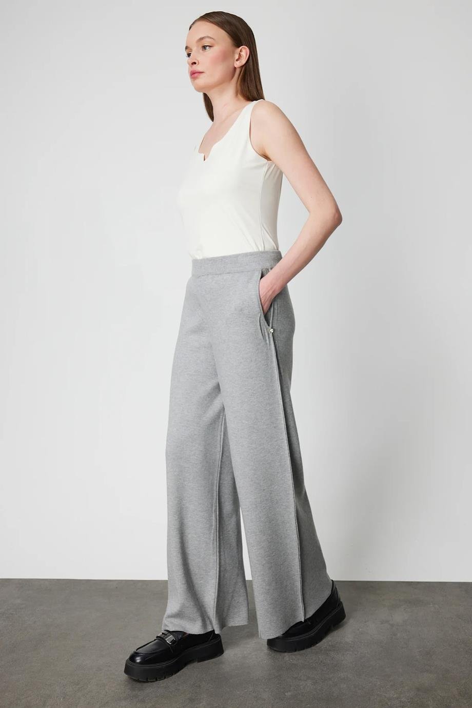 ONTEKS63919-2K6 ONTEKS PANTOLON-GRİ