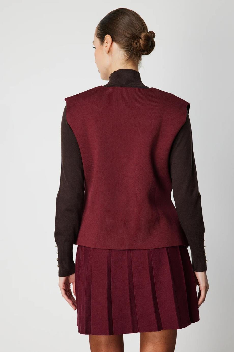 ONTEKS66915-2K6 ONTKES YELEK-BORDO