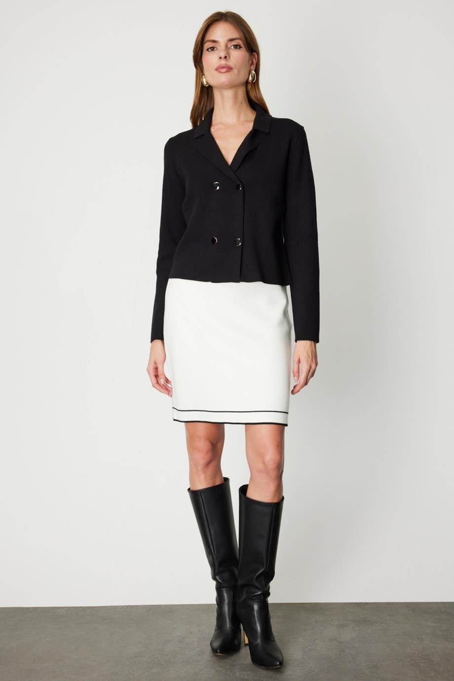 ONTEKS69506-2K6 ONTKES CEKET-SİYAH