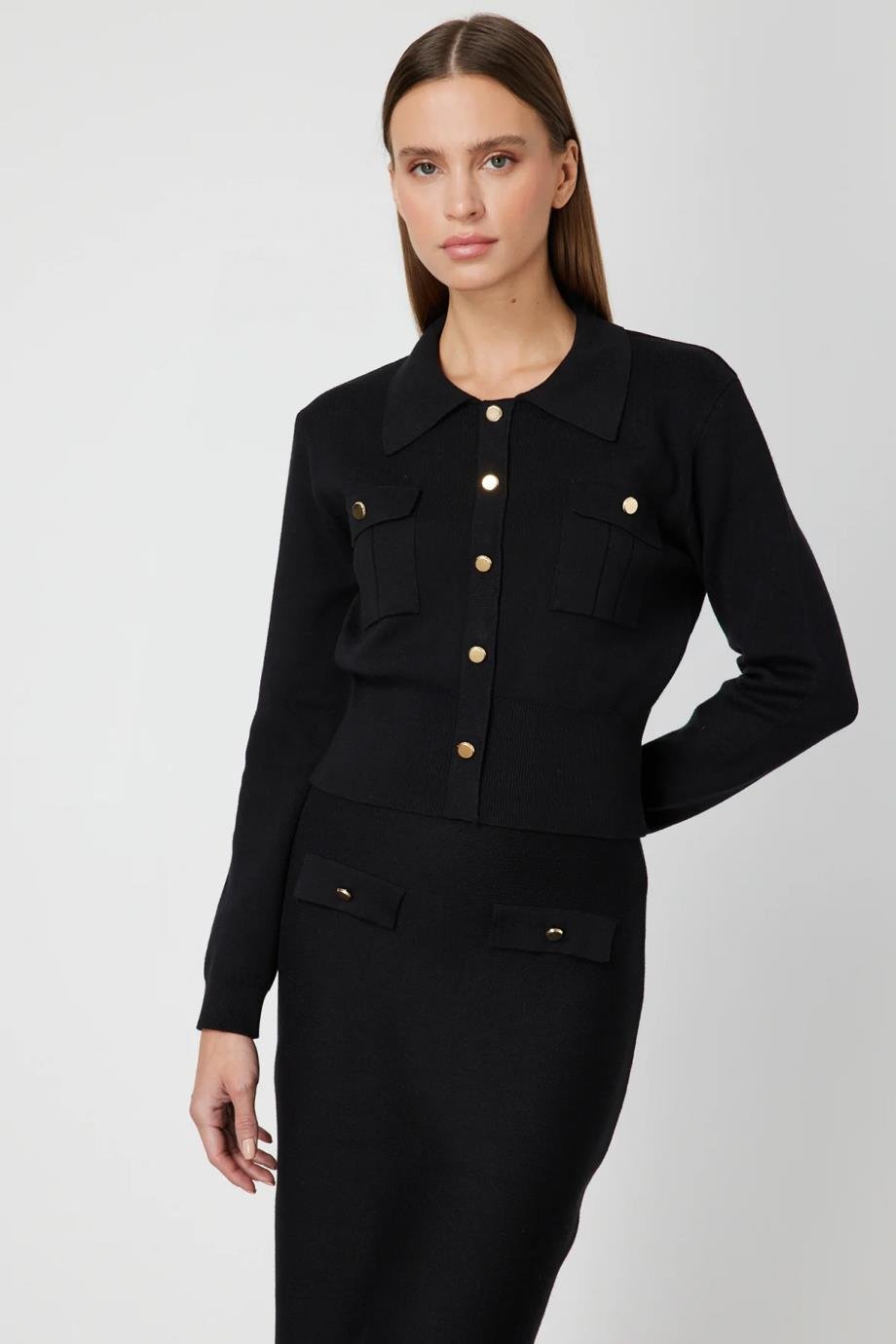 ONTEKS69507-2K6 ONTEKS CEKET-SİYAH