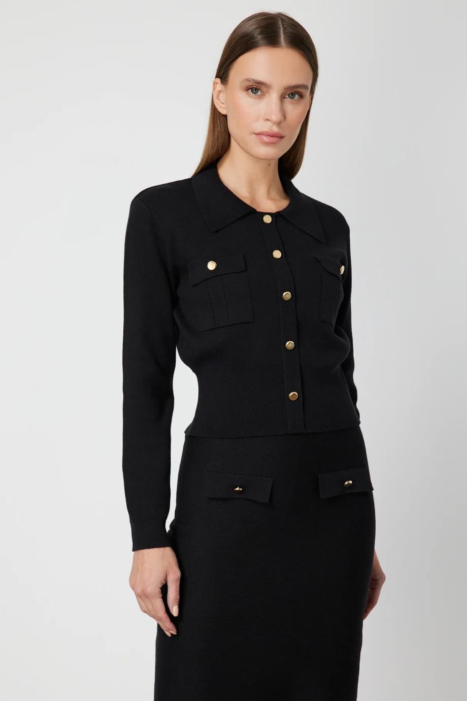 ONTEKS69507-2K6 ONTEKS CEKET-SİYAH