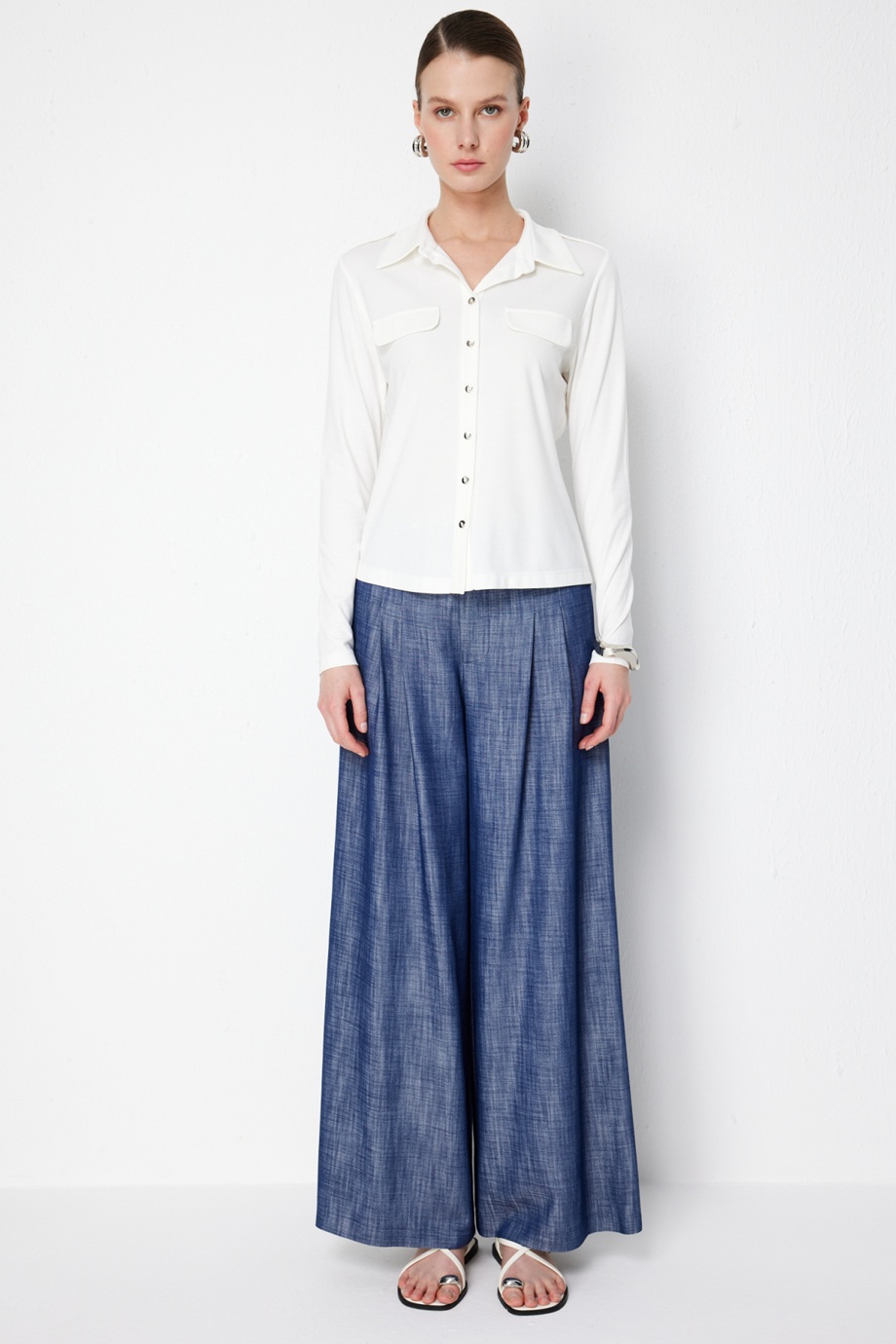 ONTEKS71433-2Y6 ONTEKS BLUZ-EKRU
