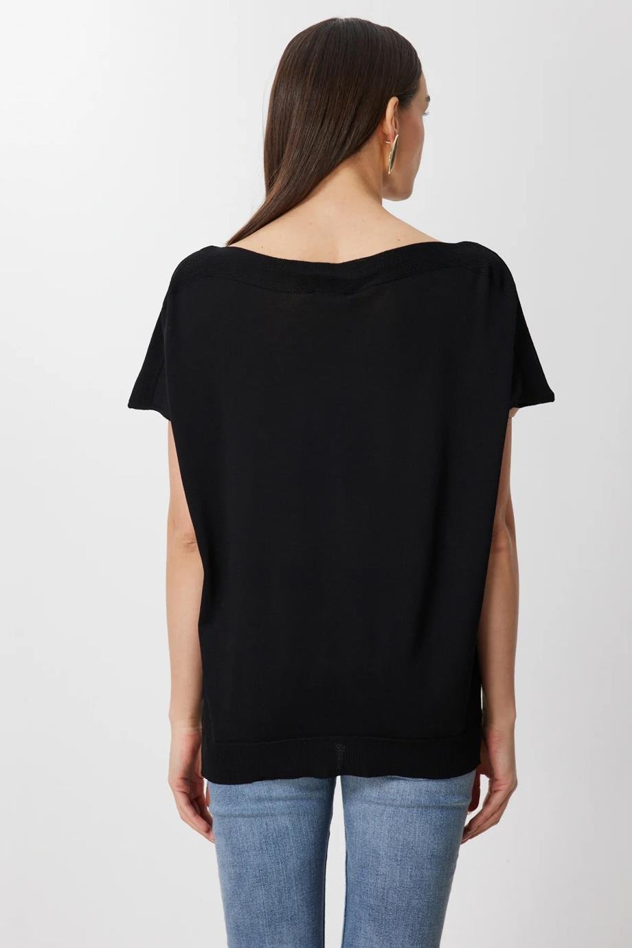 ONTEKS76370-2Y6 ONTEKS BLUZ-SİYAH