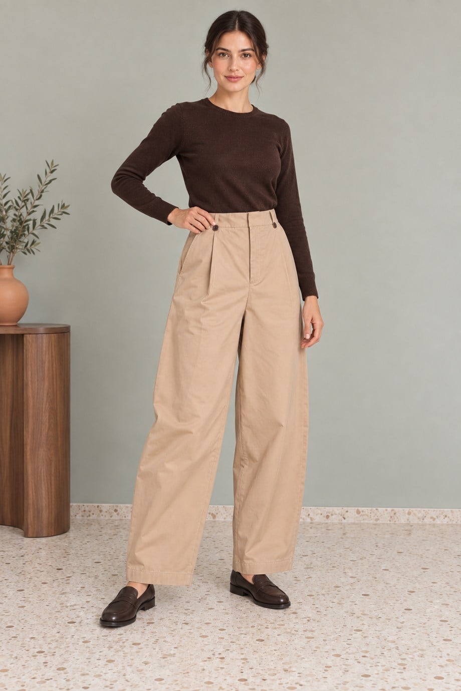 ORFEO NEGRO45397-2K7 O.NEGRO PANTOLON-BEJ