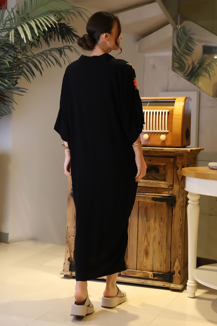 PARK MODA10391-2Y4 PARK MODA ELBİSESİYAH