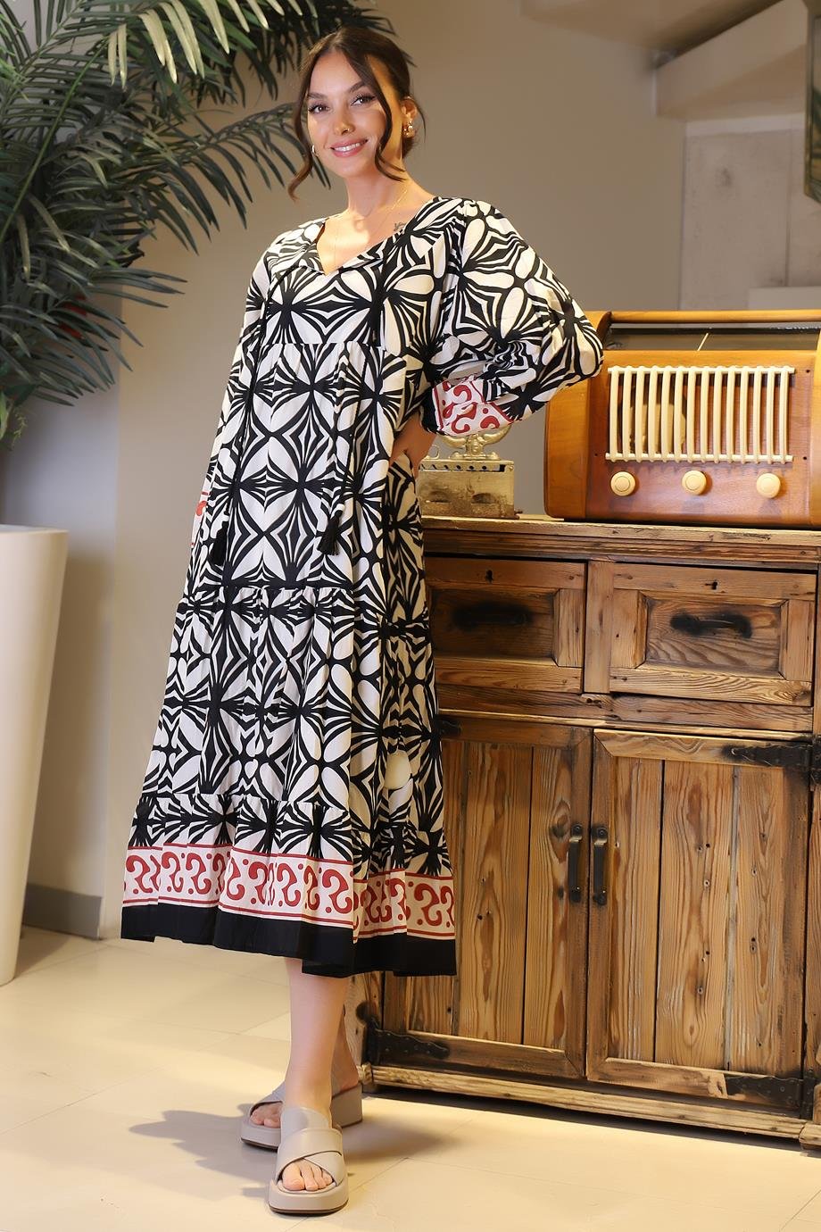 PARK MODA10625-2Y4 PARK MODA ELBİSESİYAH