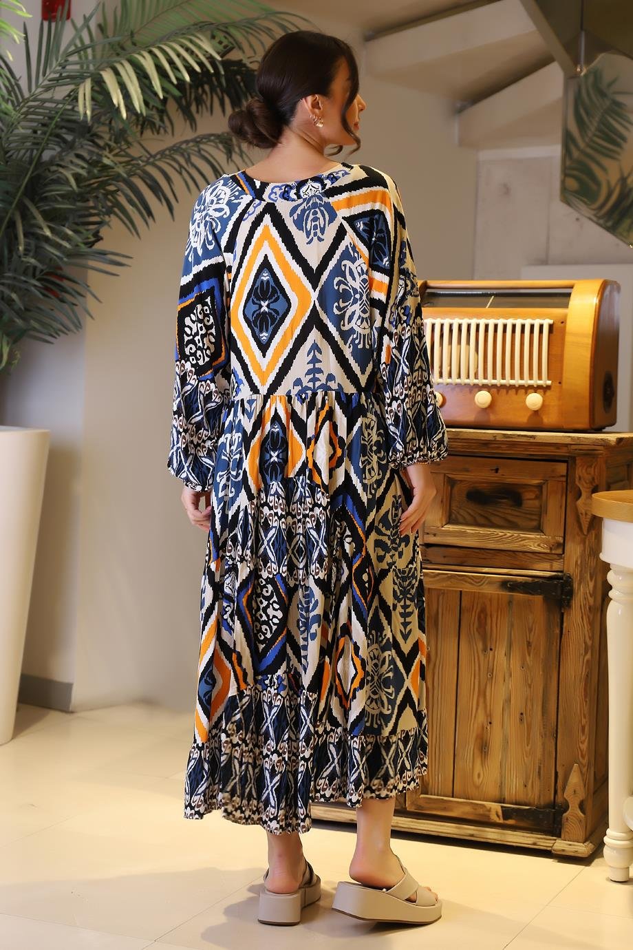 PARK MODA10647-2Y4 PARK MODA ELBİSEMAVİ