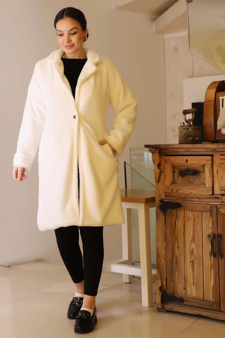 PINAR GİYİM047-2K5 PNR WOMEN CEKETBEYAZ