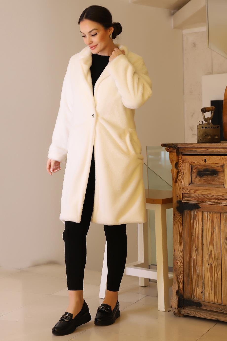 PINAR GİYİM047-2K5 PNR WOMEN CEKETBEYAZ