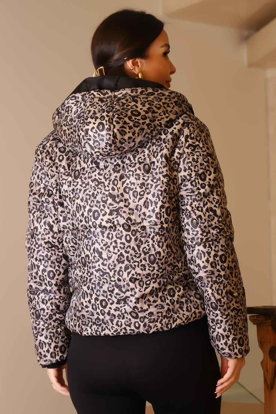 PINAR GİYİM180-2K5 PNR WOMEN KABANBEJ LEOPAR