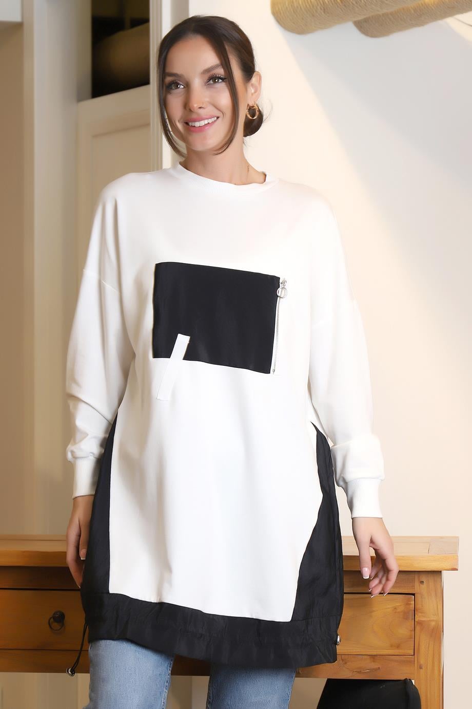 PUANE10408-2Y4 PUANE SWEATEKRU SİYAH