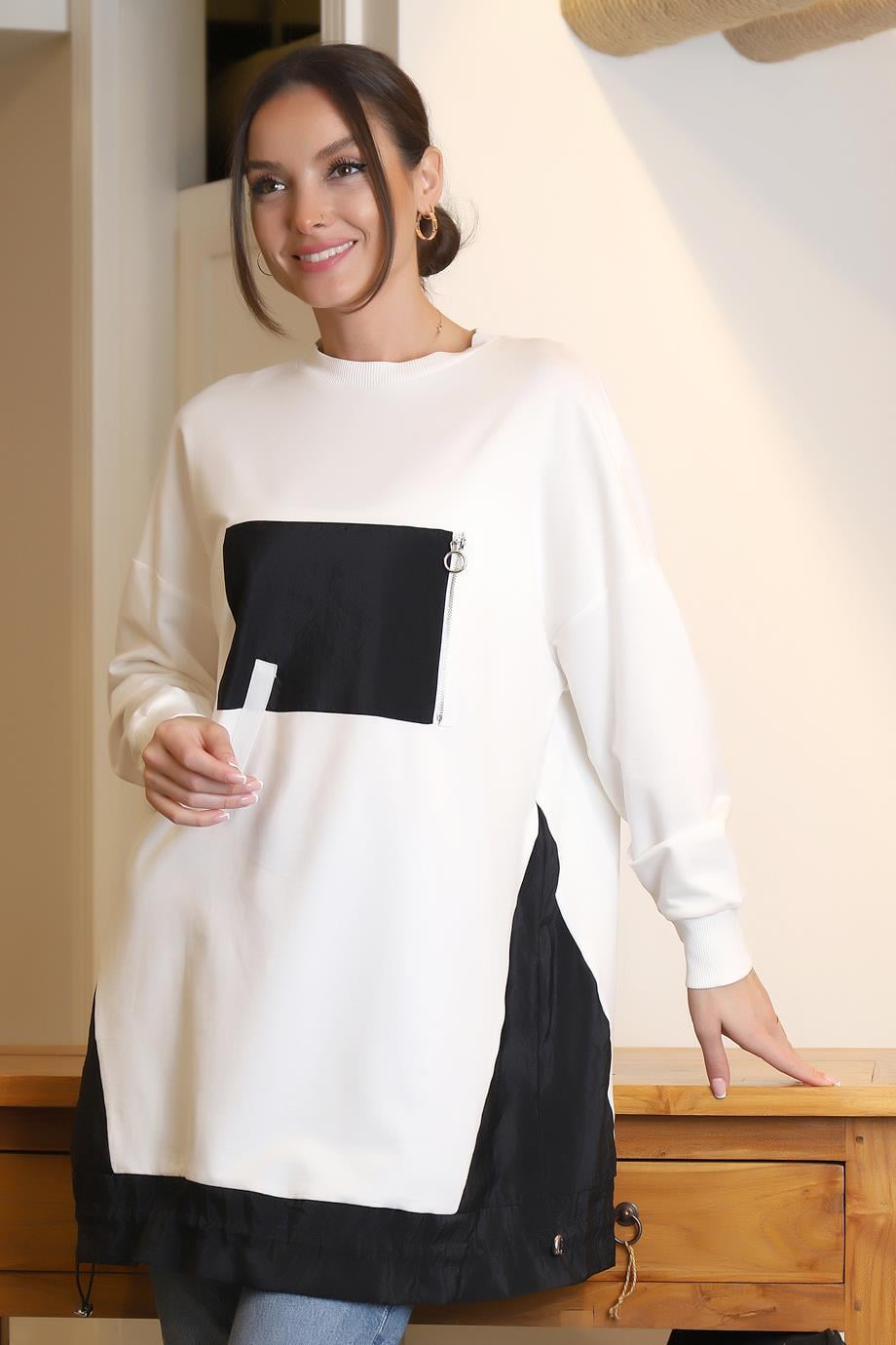 PUANE10408-2Y4 PUANE SWEATEKRU SİYAH