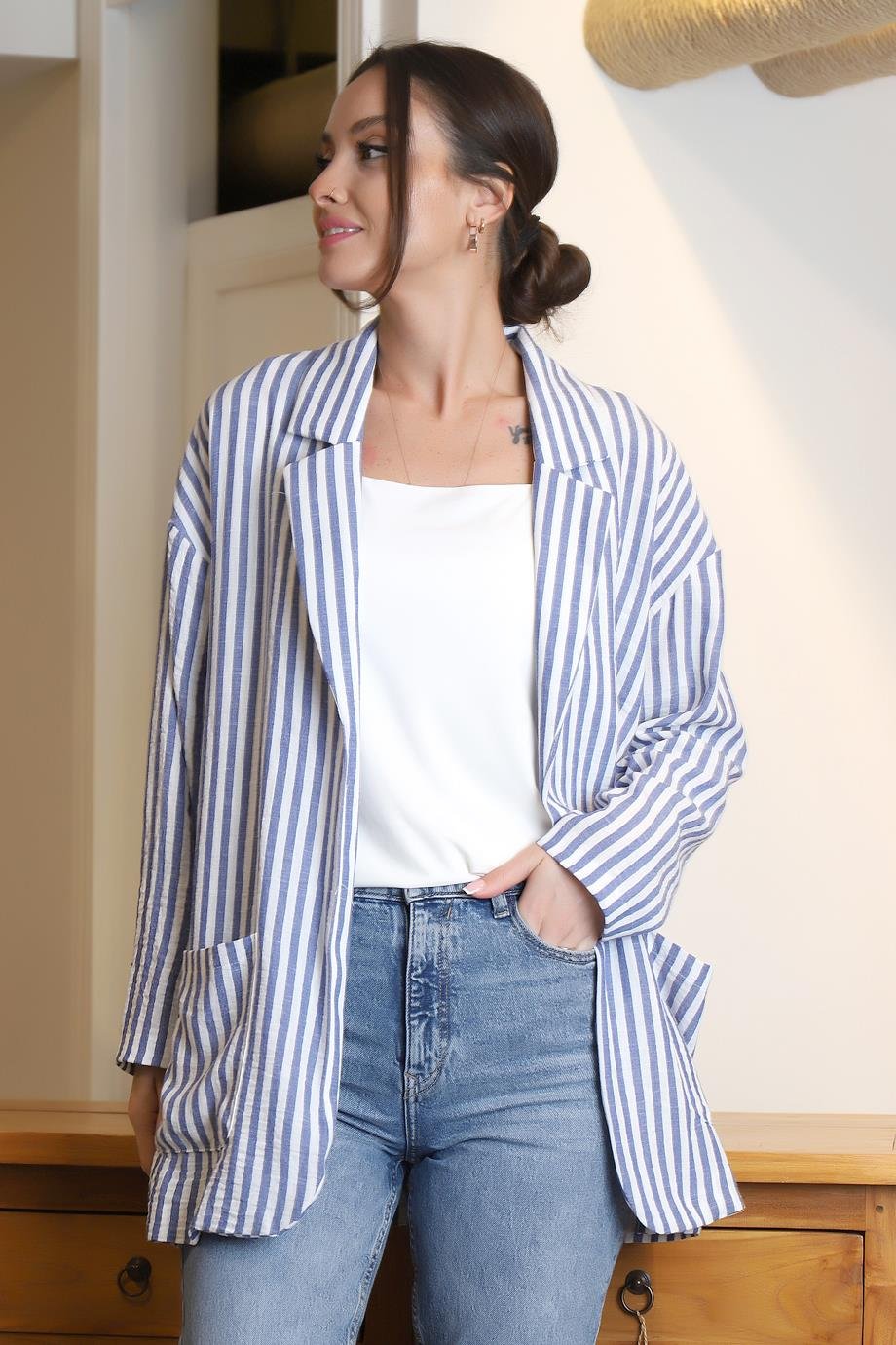 PUANE10433-2Y4 PUANE GÖMLEKMAVİ