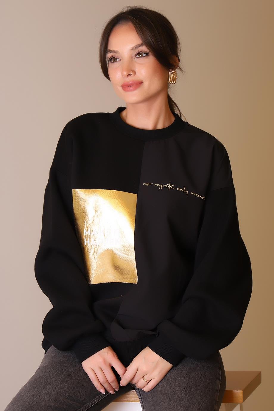 QUZU1710317-2K5 QUZU SWEATSİYAH