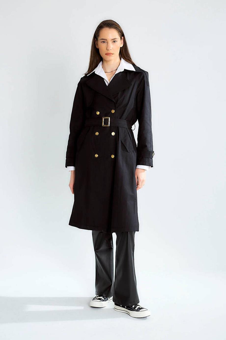 ROBİN-GEZİCİD87120-2Y5 ROBİN TRENCHSİYAH