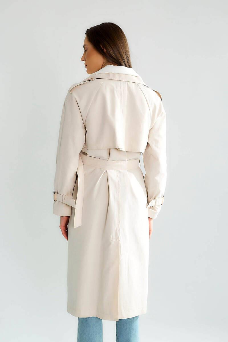 ROBİN-GEZİCİD87127-2K6 ROBİN TRENCH-TAŞ EKRU